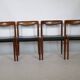 Chaises de salle à manger en teck HW Klein pour Bramin années 1960