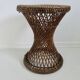 Tam Tam stool in rattan and canework 60s 70s