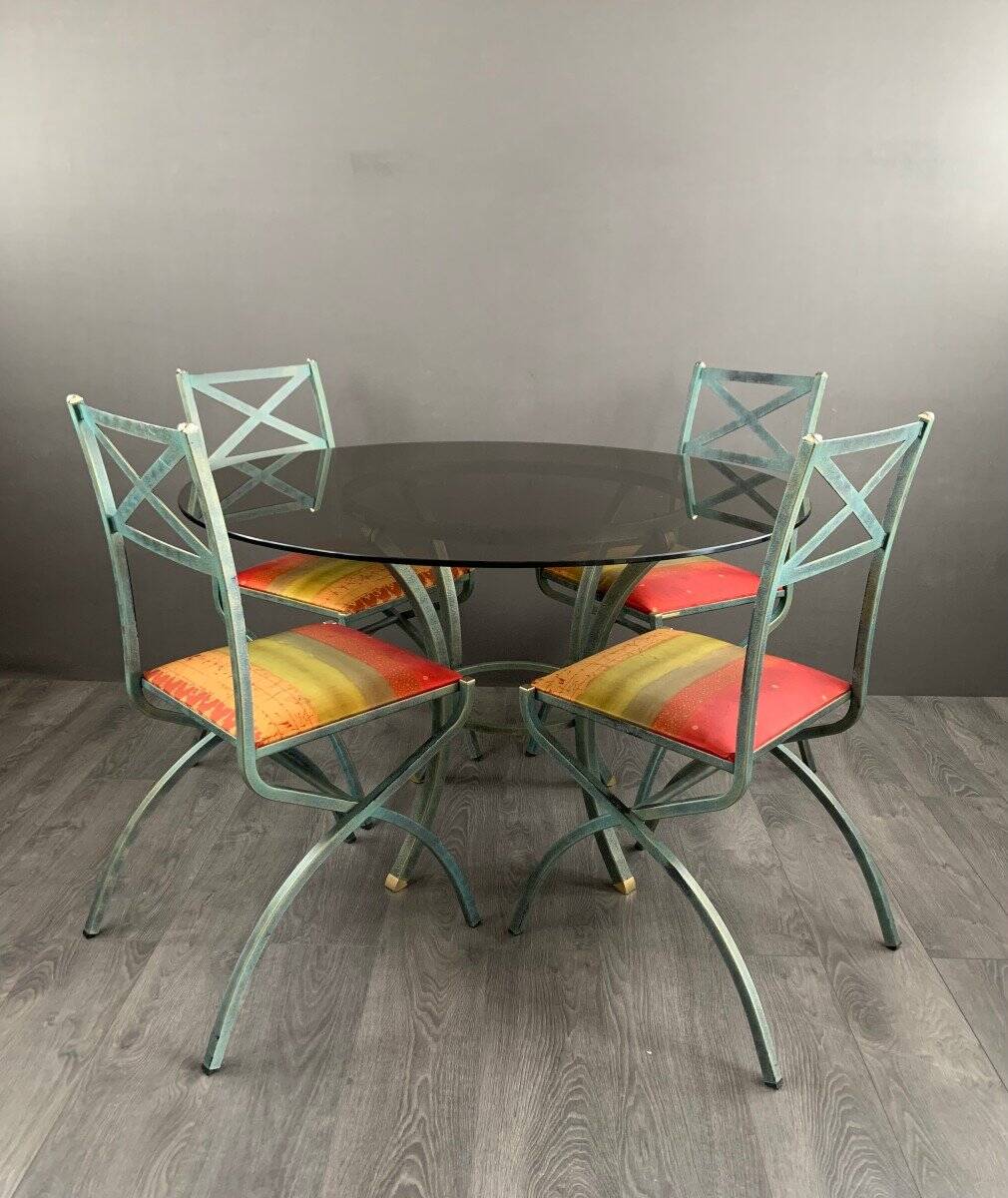 Table and Chairs Set “Villa D'Este” Collection by Pierre Vandel