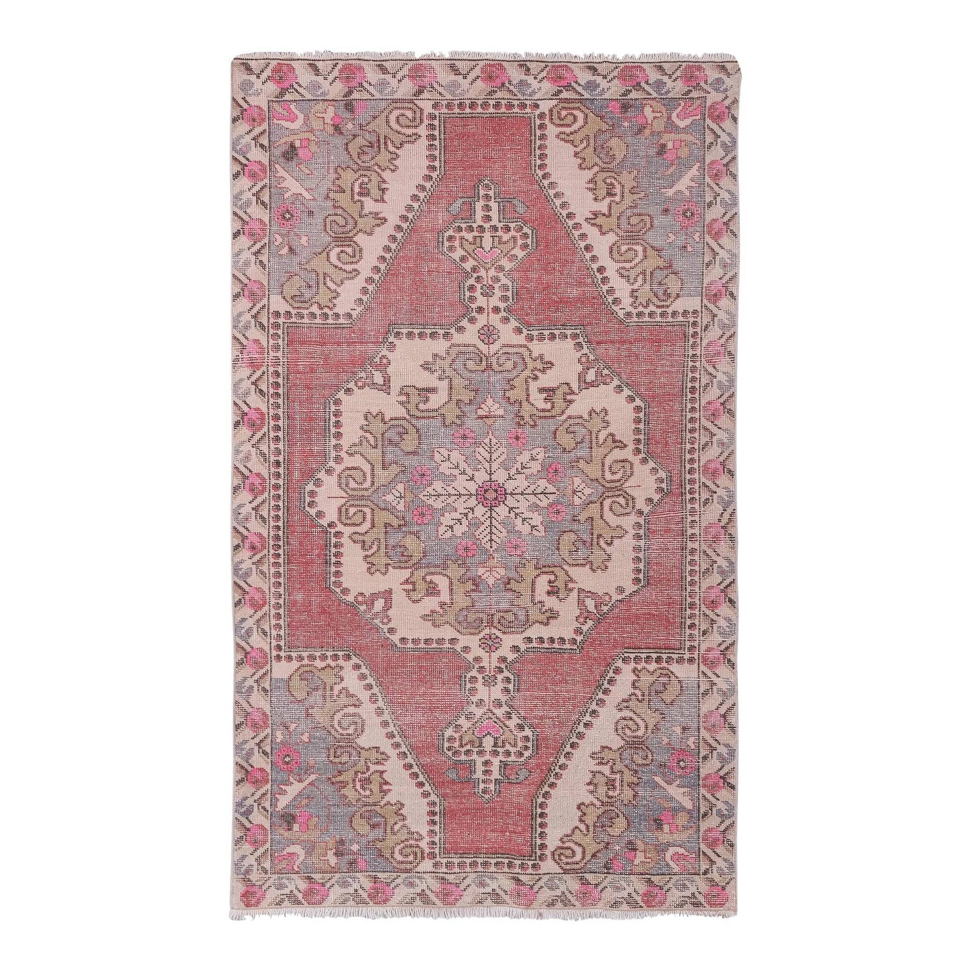 Vintage Turkish Oushak rug 132x216 cm