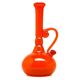 Vase, modernist, orange glass, designed by B. Świstacka, Poland, 1970s