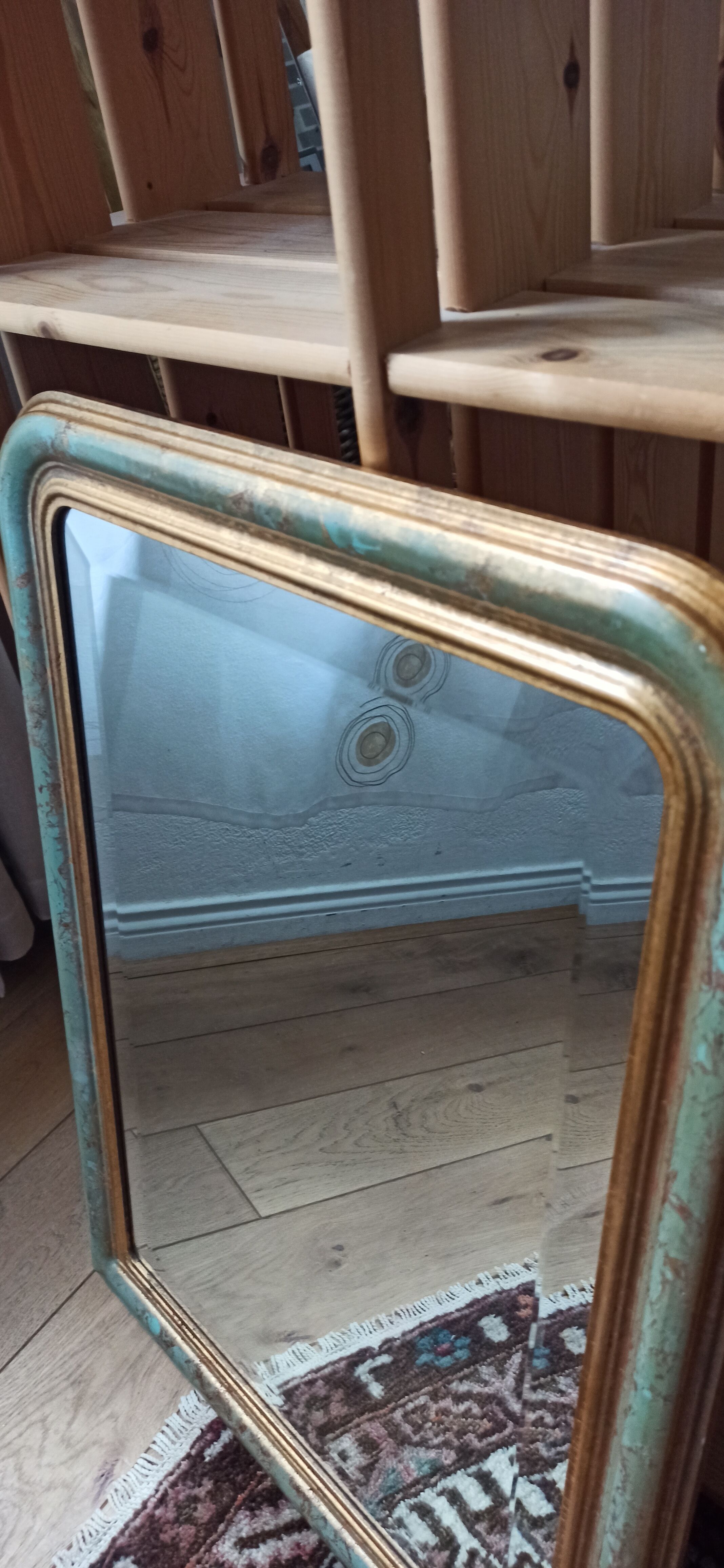 Decorative antique mirror marble effect 52x70cm