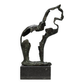 Sculpture artistique en bronze – Chat majestueux