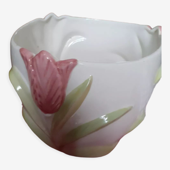 Cache pot motif tulipe