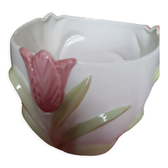 Cache pot motif tulipe