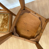 2 burgundy Art Deco chairs