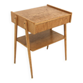 Scandinavian oak bedside table, AB Carlströms & Co Möbelfabrik, Sweden, 1960s
