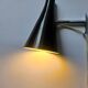 Rare Black Midcentury Adjustable Wall Lamp in style of Stilnovo, Lidokov, 1960s