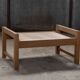 Table de plateau en chêne, années 1960, Van Den Berghe Pauvers, Belgique