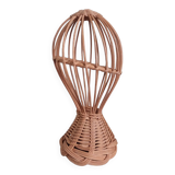 Wicker rattan marotte hat head