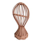 Wicker rattan marotte hat head