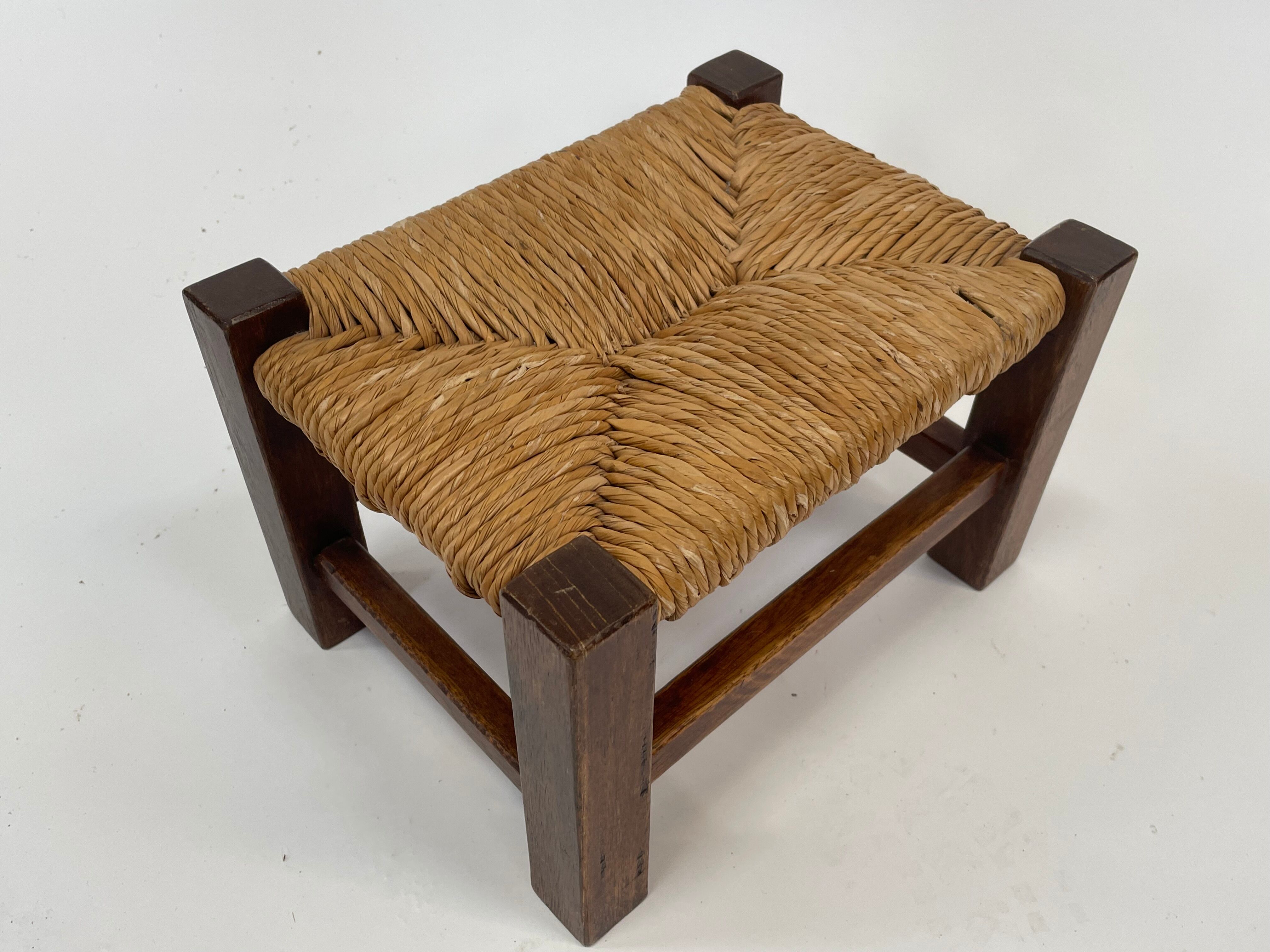 Vintage footstool stool minimalist
