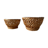 Set of 2 wicker baskets