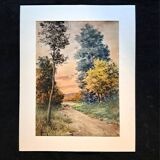 Impressionist watercolour signed Girot - 19th century - French school
