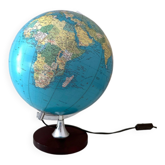 Globe lumineux, ∅ 34 cm, JRO Verlag Allemagne, globe, intérieur vintage