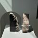 Black petrified wood bookend H17 L17 P6