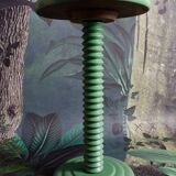 Turned wooden pedestal table