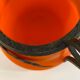Orange glass vase, signed Val, 30s/40s