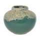 Sandstone ball vase decorated with white cracked by Léon Pointu in Saint-Amand-en-Puisaye