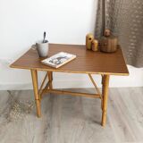 Table d'appoint en rotin vintage
