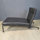 Vintage black leather chaise longue by Peter Mally for Cor, 1990s