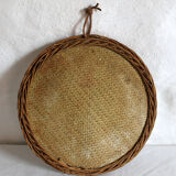 rattan mirror 30x30cm
