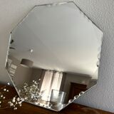 Octagonal beveled mirror 35 x 35 cm