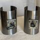 Paire d'appliques tubes chromées vintage 1970 space âge