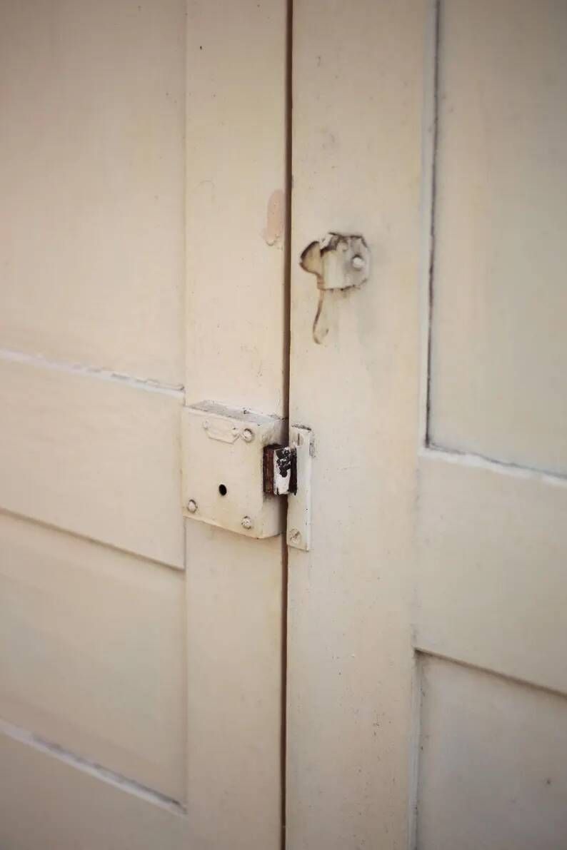 Double porte ancienne de placard, porte bois ancienne, grande porte vintage, porte d'intérieur