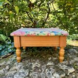 Vintage storage box footrest