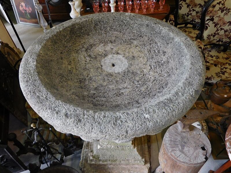Large fountain stone bird bath