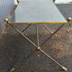 Table basse laiton et verre vintage
