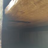 Old rustic Parisian wardrobe patinated white in oak and fir