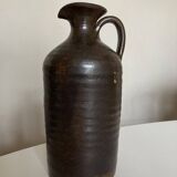 potter's pitcher vase in sandstone turned with coil Puisaye 1970