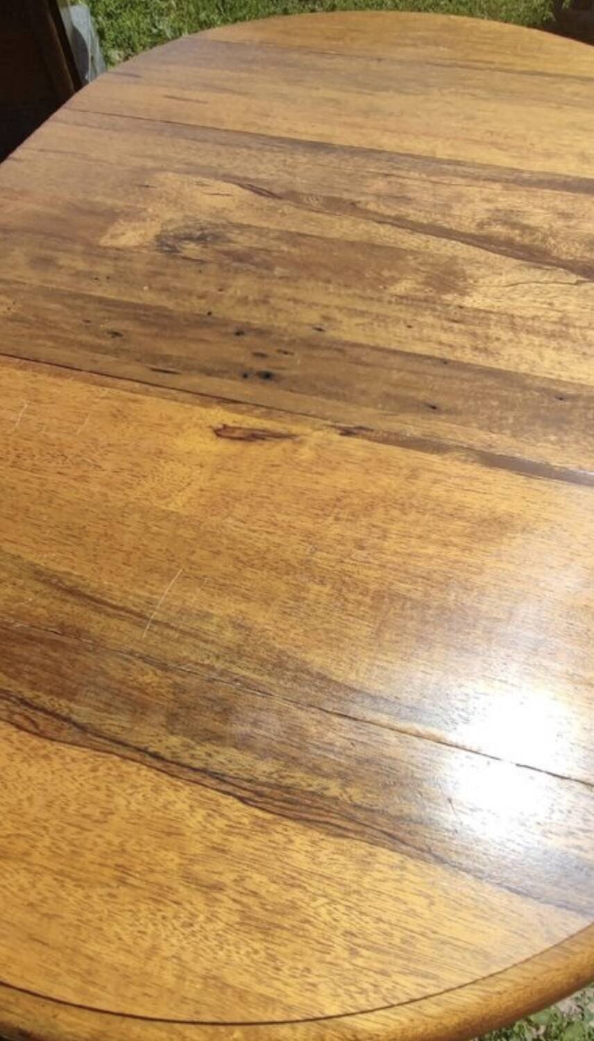 Small round table with flaps Louis Philippe Genuine