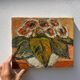 Bouquet of flowers oil on canvas painting