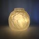 art deco ball vase in moulded pressed glass, satin - 1930s