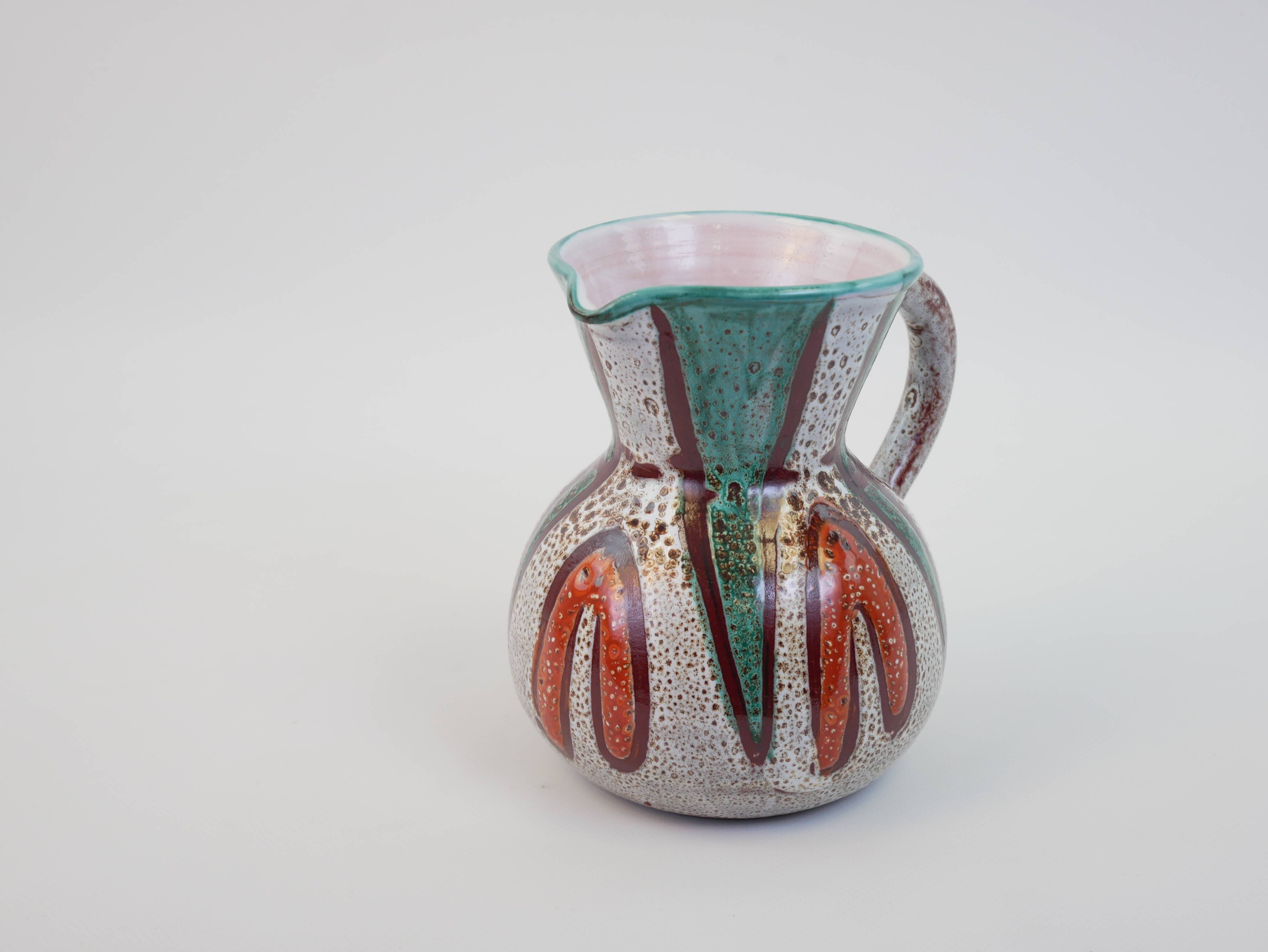 Vallauris ceramic pitcher by Daniel Etienne