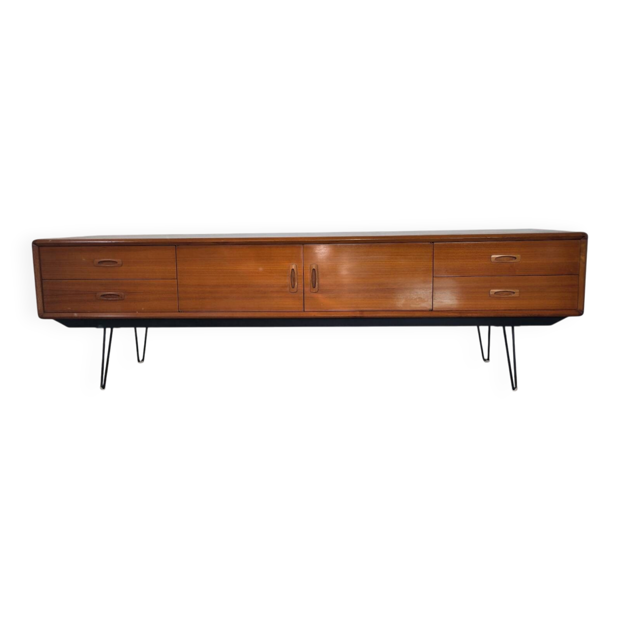 Scandinavian teak and metal sideboard