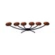 Metal candlestick with forged copper plates – metalwork, Scandinavia, 1970s