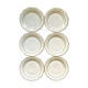 Lot 6 plates - white/golden porcelain