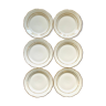 Lot 6 plates - white/golden porcelain