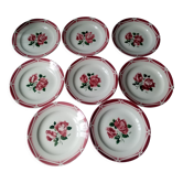 Series of 8 flat plates model cibon faiencerie de sarreguemines