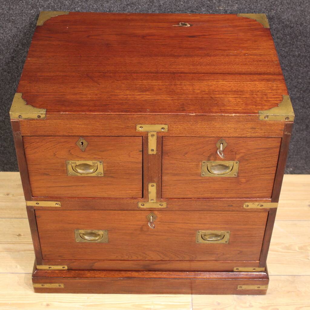 Paire de tables de chevet de style naval anglais du 20e siècle