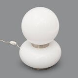 Table lamp with double white glass diffuser, 1970s