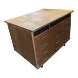 Counter, trade cabinet with drawers