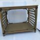 Wicker rattan coffee table 60s-70s