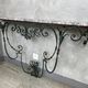 Console en fer forgé et marbre