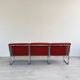 Red leather Remmi sofa by Yrjö Kukkapuro