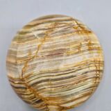 Petit cendrier vintage en onyx à trois supports